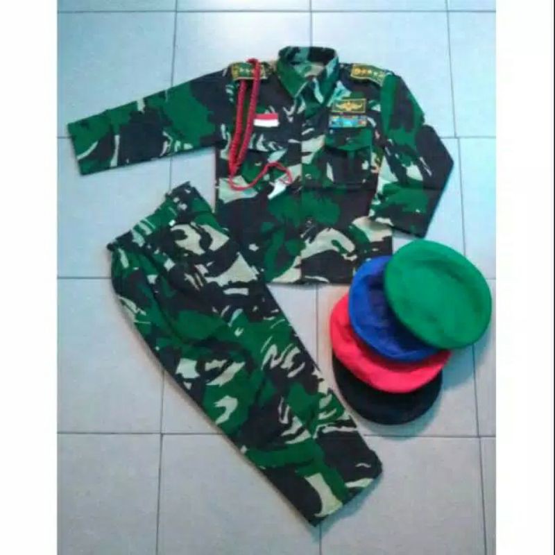 Baju Karnaval Kostum Profesi LORENG TNI / TENTARA ANAK &quot;khusus Baret&quot;