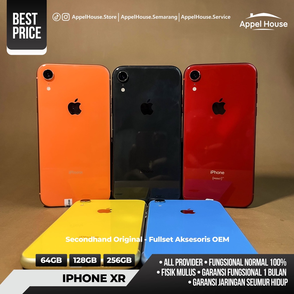 Jual iPhone XR 64GB/128GB/256GB Bekas Original 100% | NORMAL MULUS