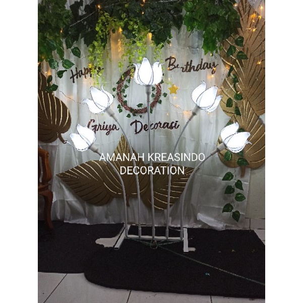 BUNGA HIAS LAMPU DEKORASI BUNGA MAWAR UNTUK DEKORASI WEDDING PERNIKAHAN ATAU PELAMINAN