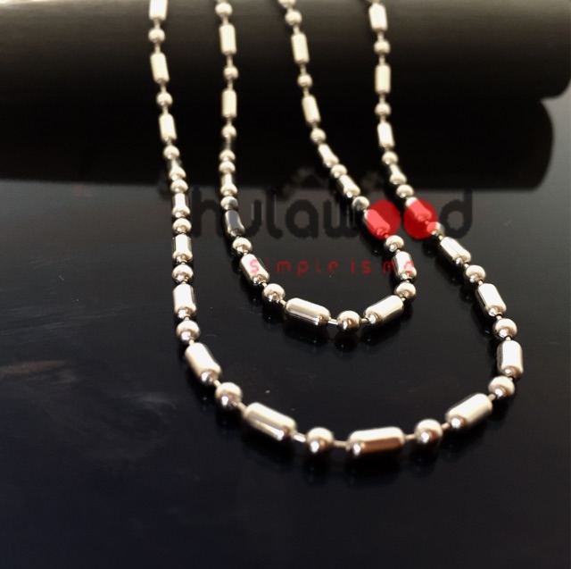 KALUNG RANTAI MCI Titanium BIji Bambu / KALUNG PENDANT DAN BIOMINI [GROSIR &amp; ECER]