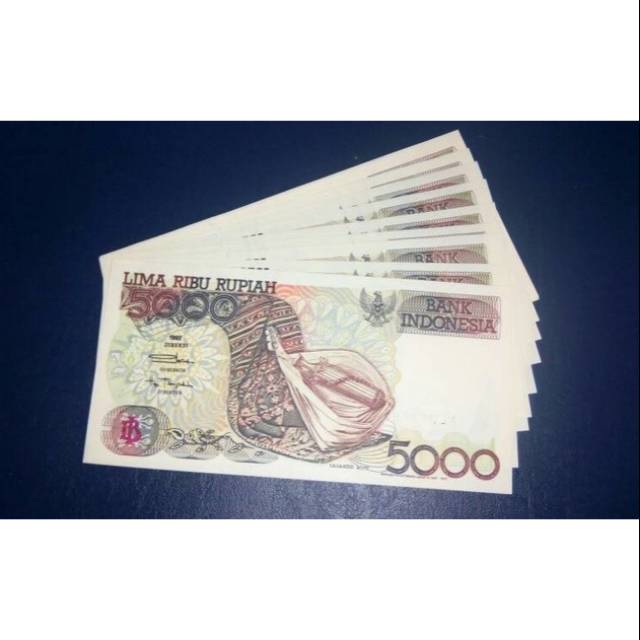 Uang lama kuno Mahar Kertas 5000 Sasando