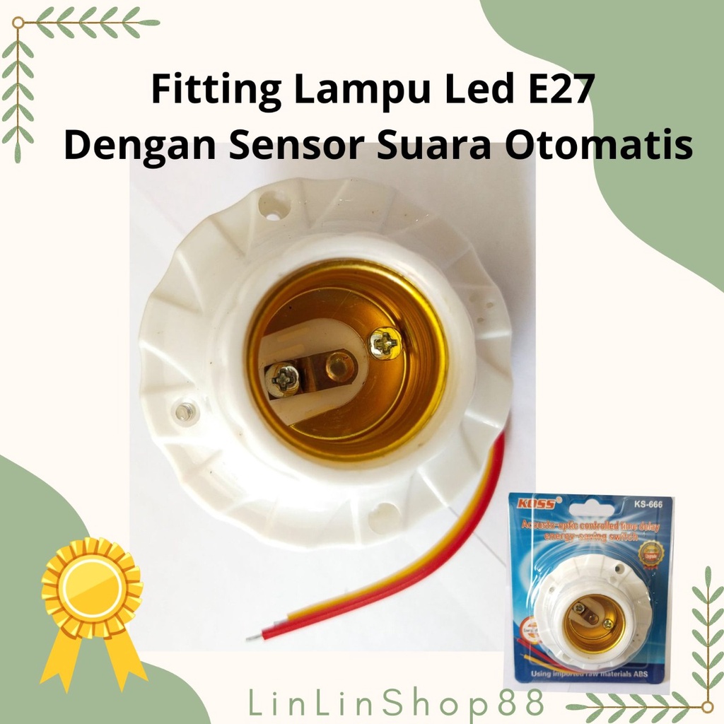 Fitting Lampu Led E27 Dengan Sensor Suara Otomatis