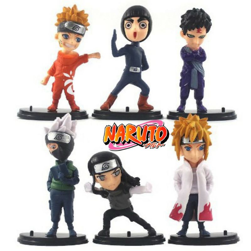 (BISA COD)Action mini figur chibi hokage ke 4 minato kakashi neji naruto