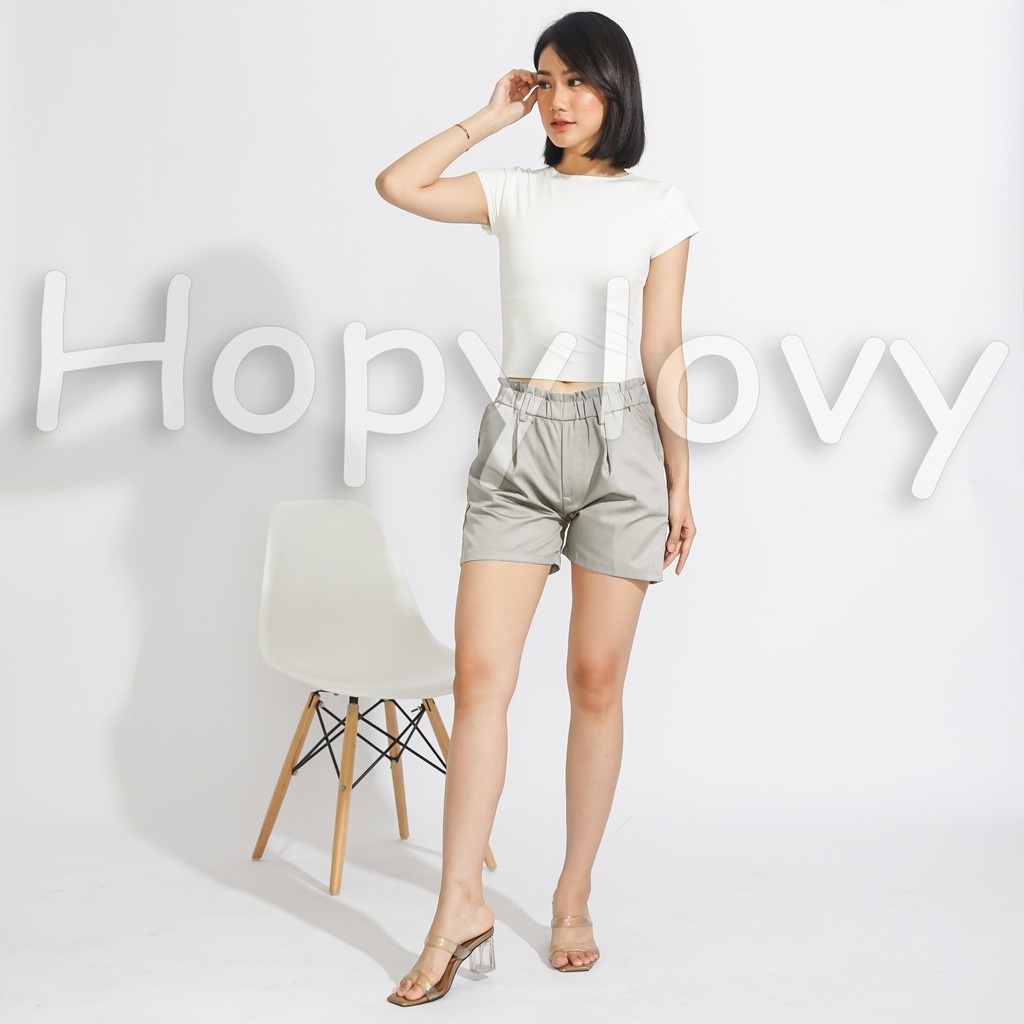 HOPYLOVY - Celana Pendek Wanita Hotpants Bahan Katun Vidya