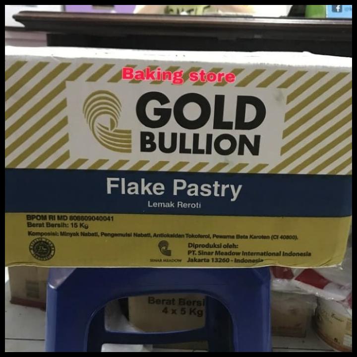 

TERBARUU!! Korsvet / Flake Pastry / Puff Pastry Gold Bullion 15kg GOSEND ONLY! PROMO