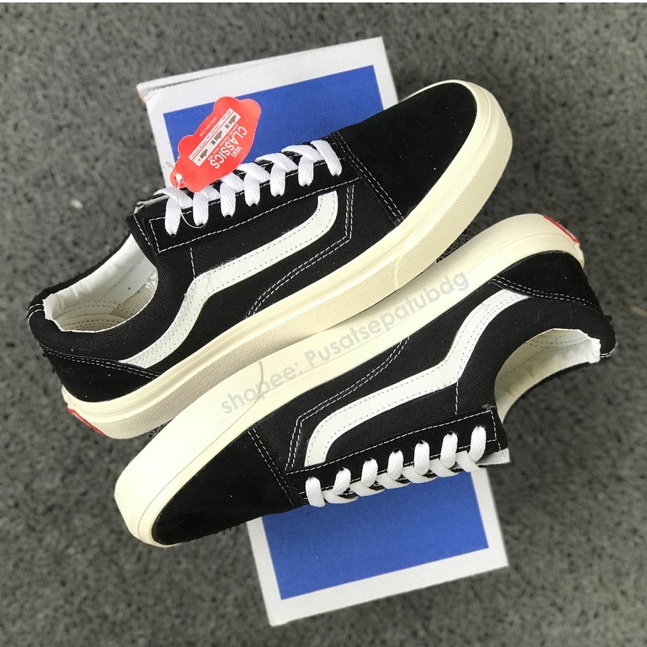 (BAYAR DI TEMPAT) VANS OLDSKOOL OG LX BLACK WHITE