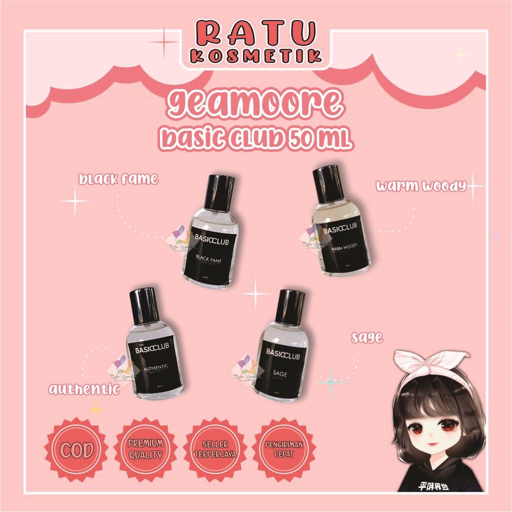 ❤ RATU ❤ Geamoore Basic Club 50 ml Spray Parfume | Basicclub Parfum BPOM✔️