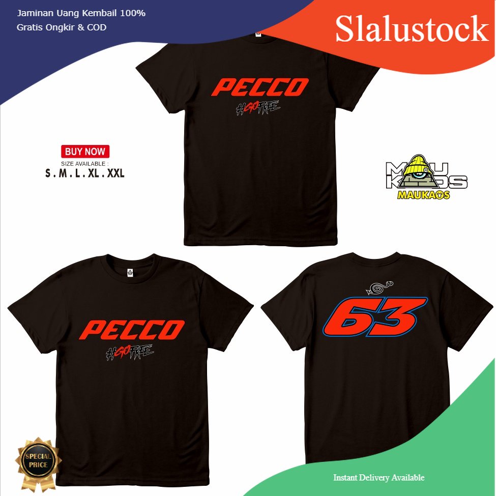 Slalustock Kaos Otomotif Motogp FRANCESCO BAGNAIA PECCO 63