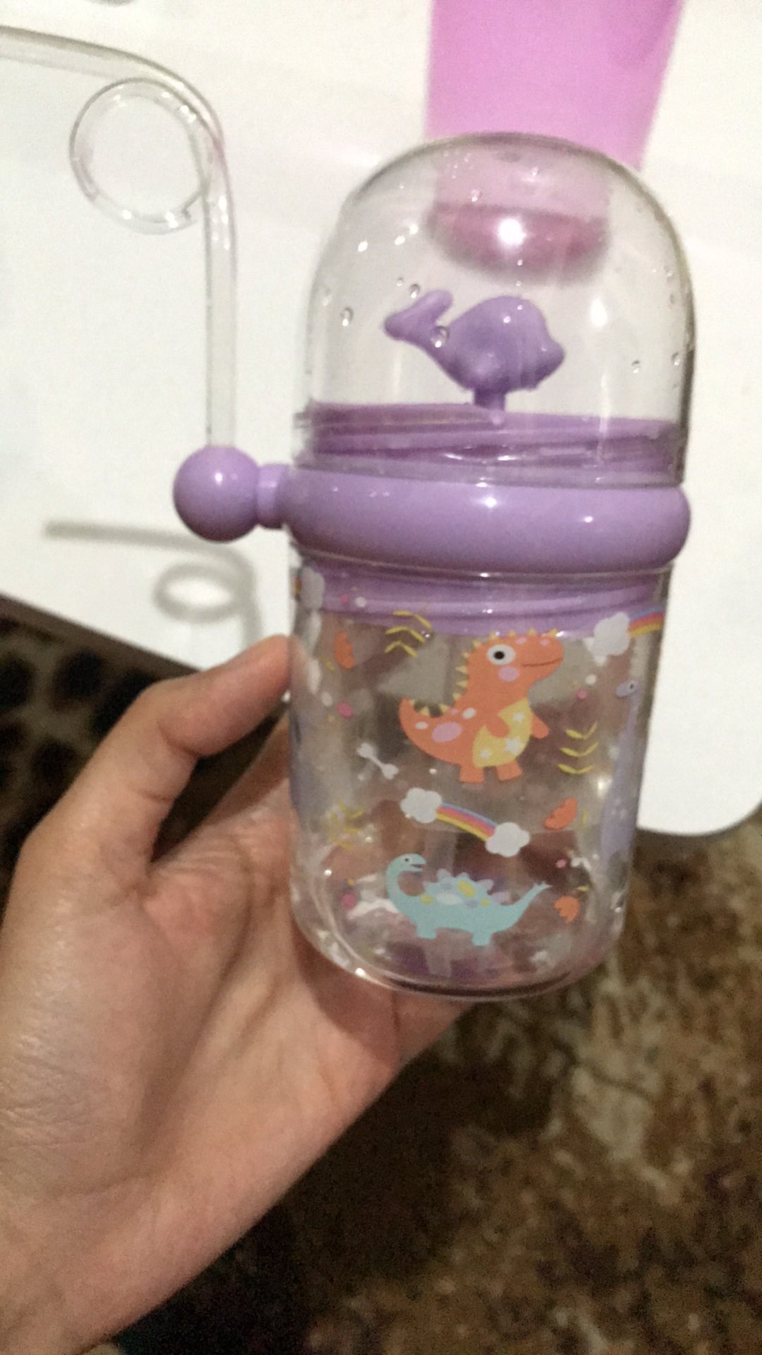 Botol Minum Anak Karakter Lumba Lumba Air Mancur -  Botol Minum Karakter Anak