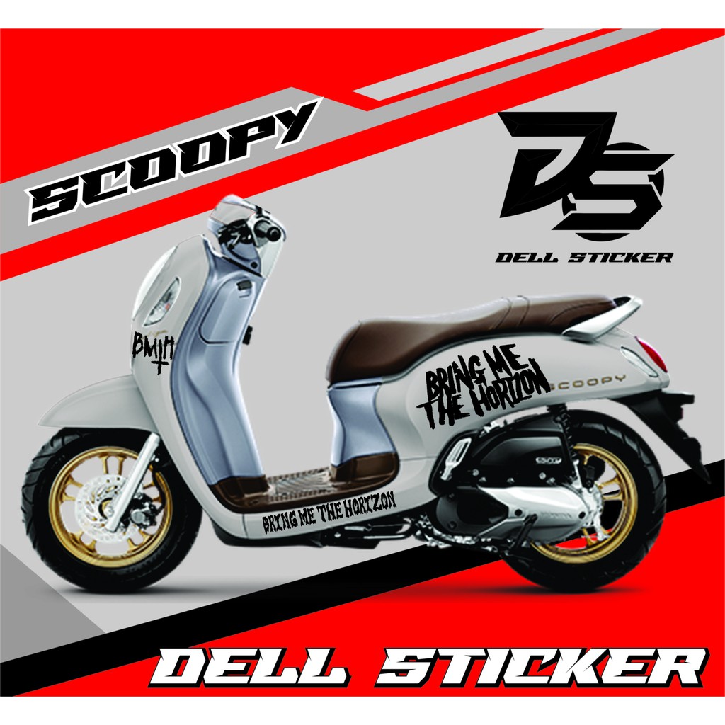 Stiker Striping Scoopy BRINGME THE HORIZON Sticker terbaru motor scoopy Open Bo NMAX PCX GENIO