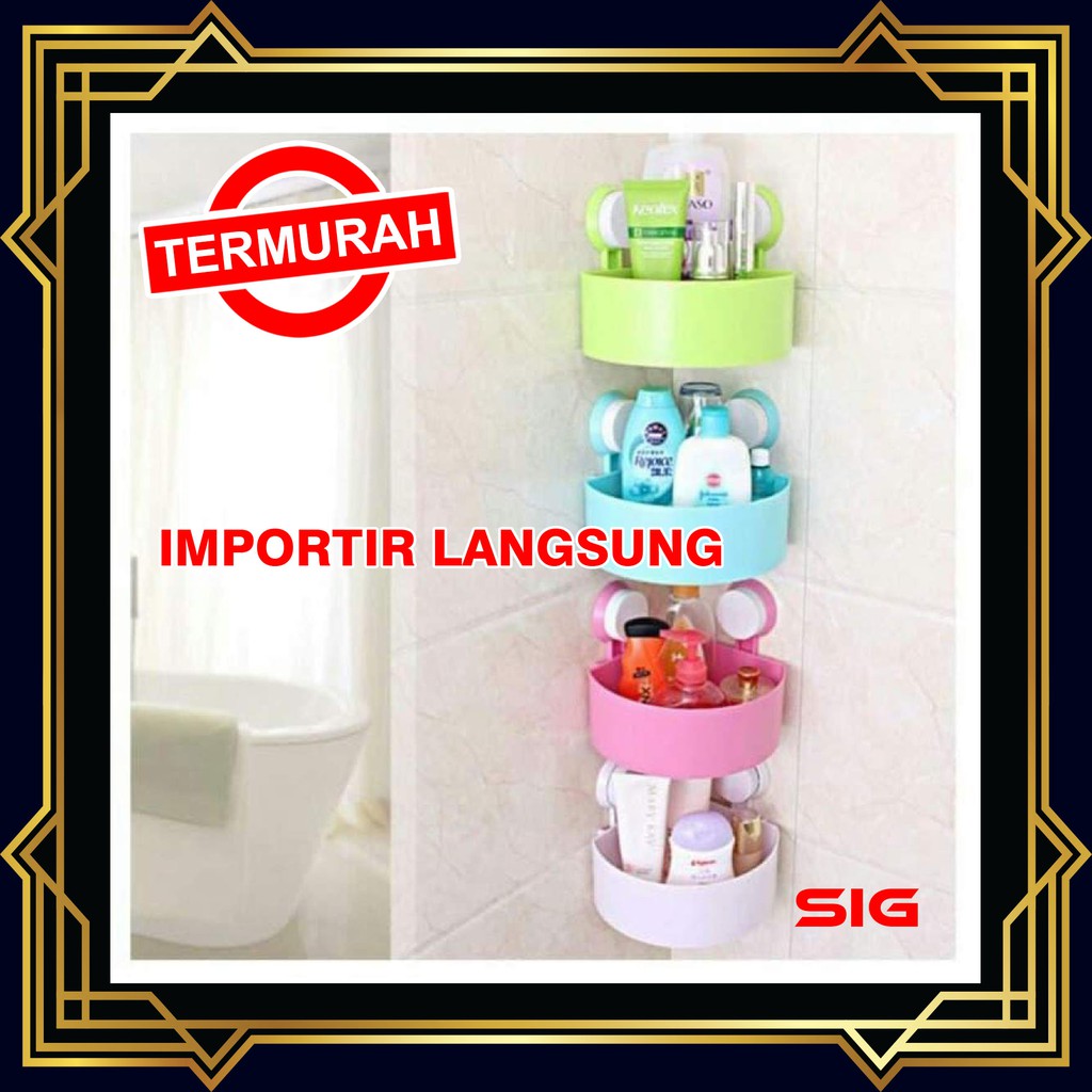 Rak Sudut Serbaguna / Triangle shelves (pasang tanpa bor)