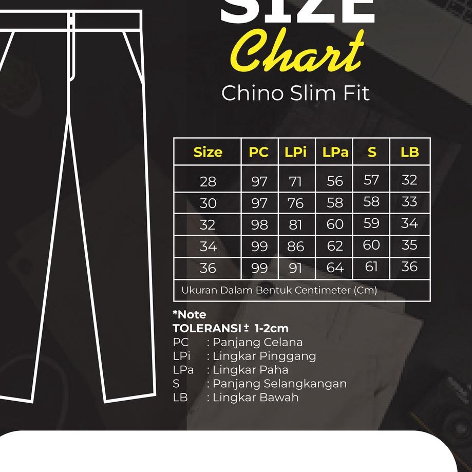 Terpercaya Dzargo Celana Chino Panjang Pria Premium Slimfit (Hitam, Coklat Pasta, Beige, Dark Grey, 