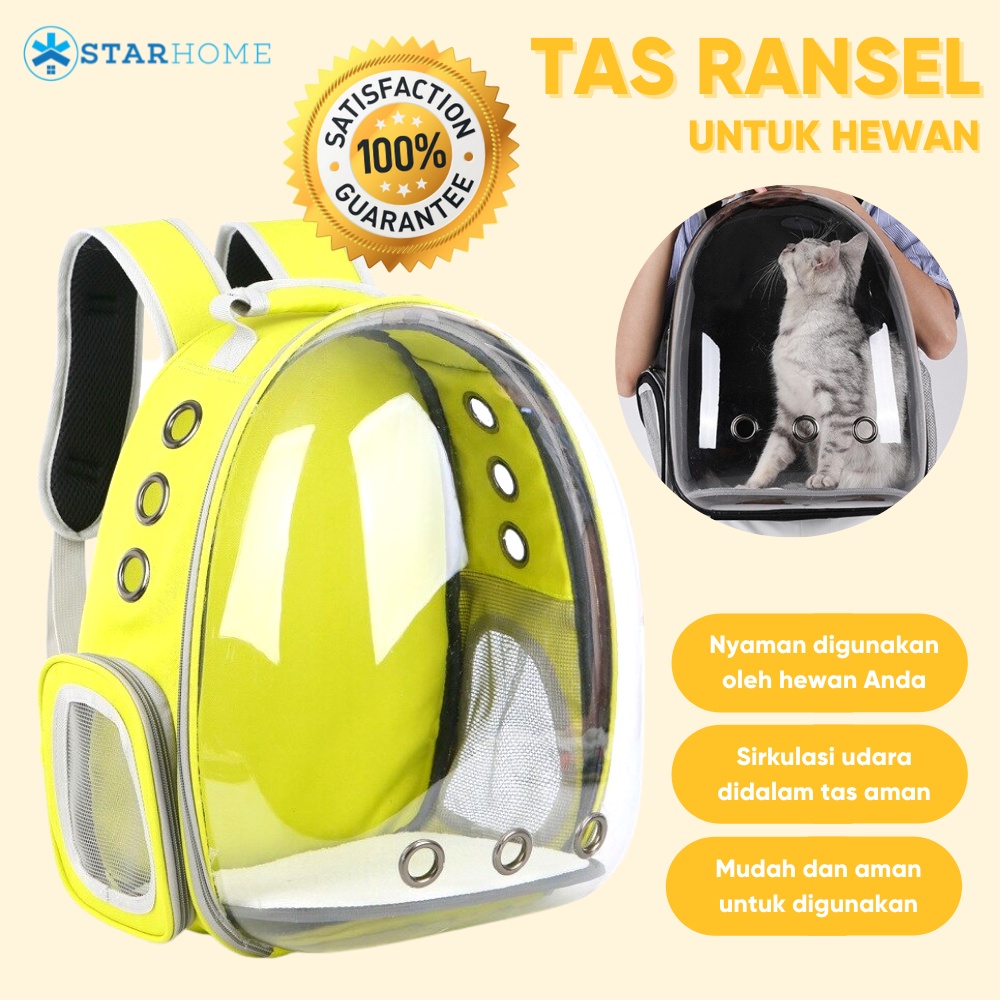 Tas Ransel Hewan Pet Cargo Travel Bag Nyaman Anti Air Tas Astronot Kucing Anjing Tas Travelling Hewan