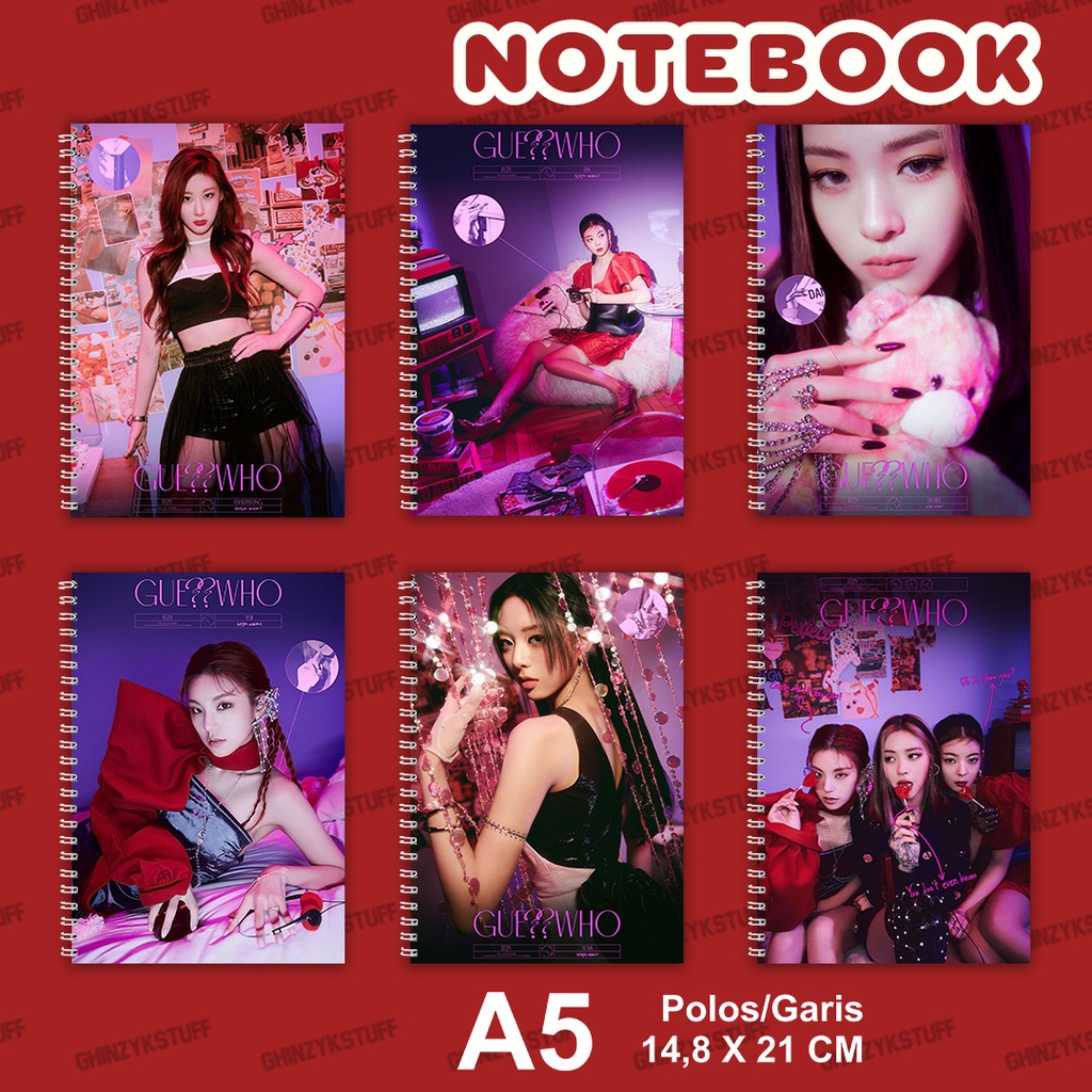 

Notebook KPOP ITZY Guess Who Day Ver Ukuran A5 14,6 cm x 21 cm