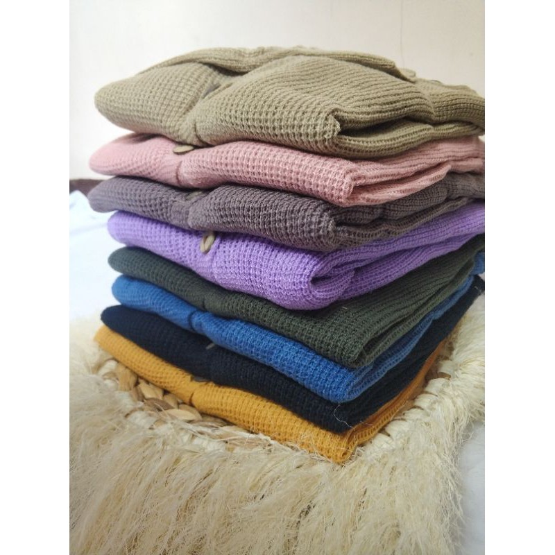 Cardigan Rajut BALONE Kancing Batok Wanita Knit Wear Muslimah-2