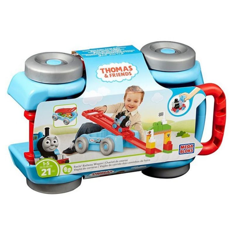 Preloved Thomas and Friends Racin Railway Wagon Mega Blocks Original