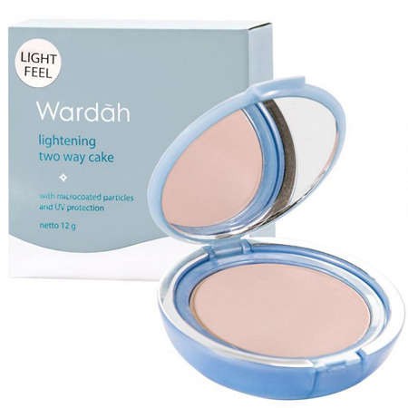 ORIGINAL Bedak Wardah Lightening 7 warna TWC Two Way Cake Light Feel Pakai Tempat &amp; Refill