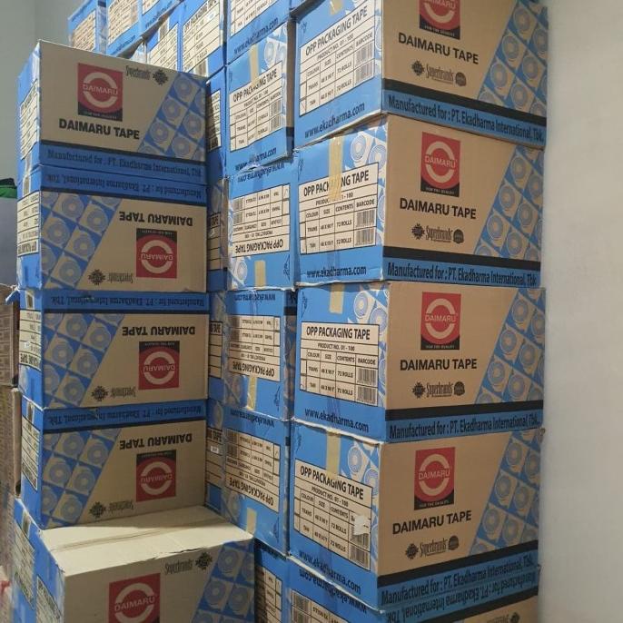 

Lakban BENING/COKLAT DAIMARU 48 mm x 90 yard 1 dus - Grab/Gojek Only