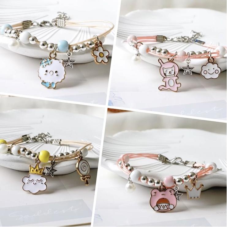 ((TERLARIS)) Gelang Tali Anak Perempuan Korea Lucu Cantik Charm