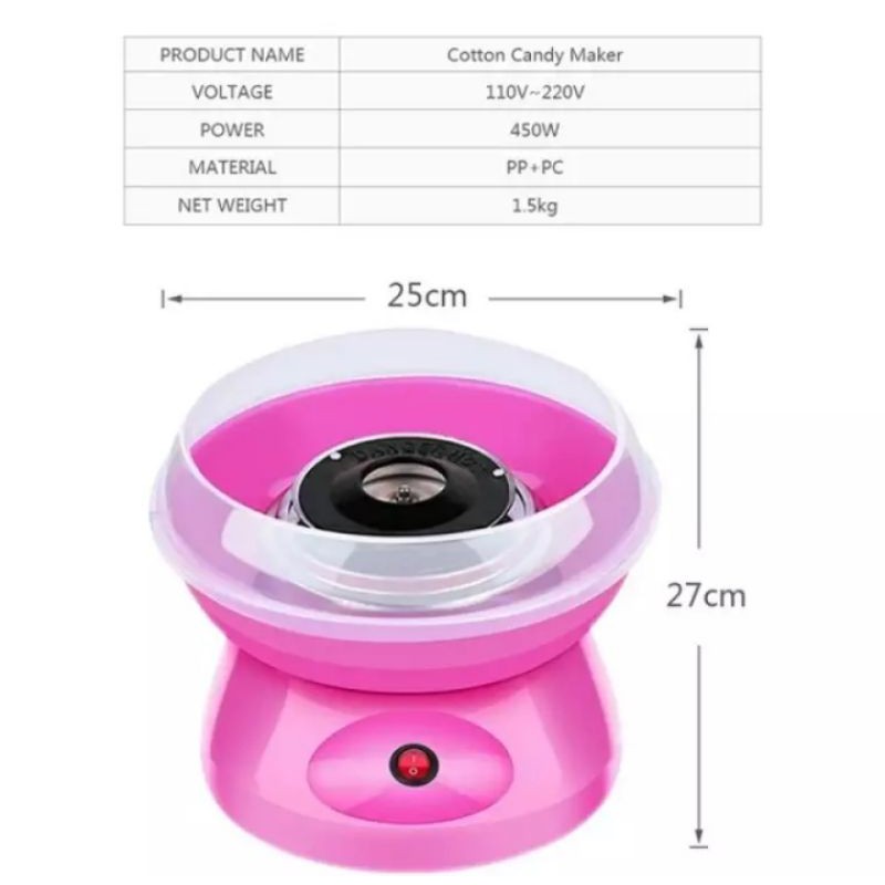 mesin gulali warna pink -LUMAYAN BESAR quite big√