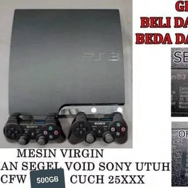 PS 3 PlayStation 3 Slim CFW 500GB seri 25xx full game versi terbaru