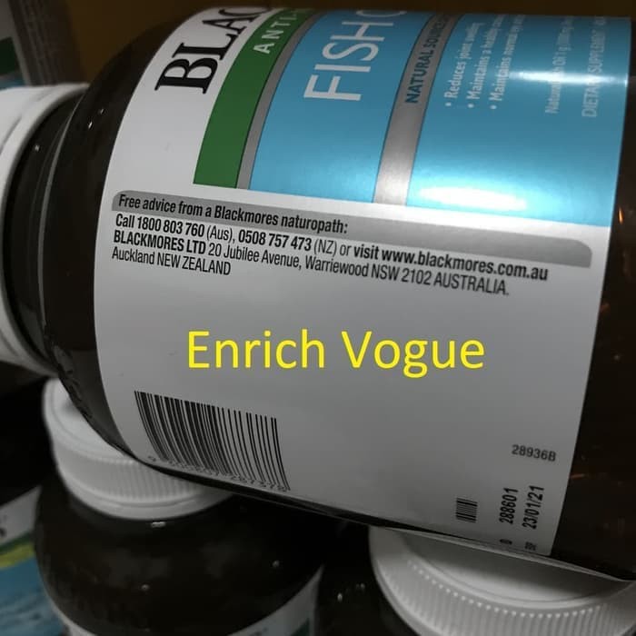 TERMURAH - BLACKMORES Fish Oil 1000 Omega-3 (400 Capsules)