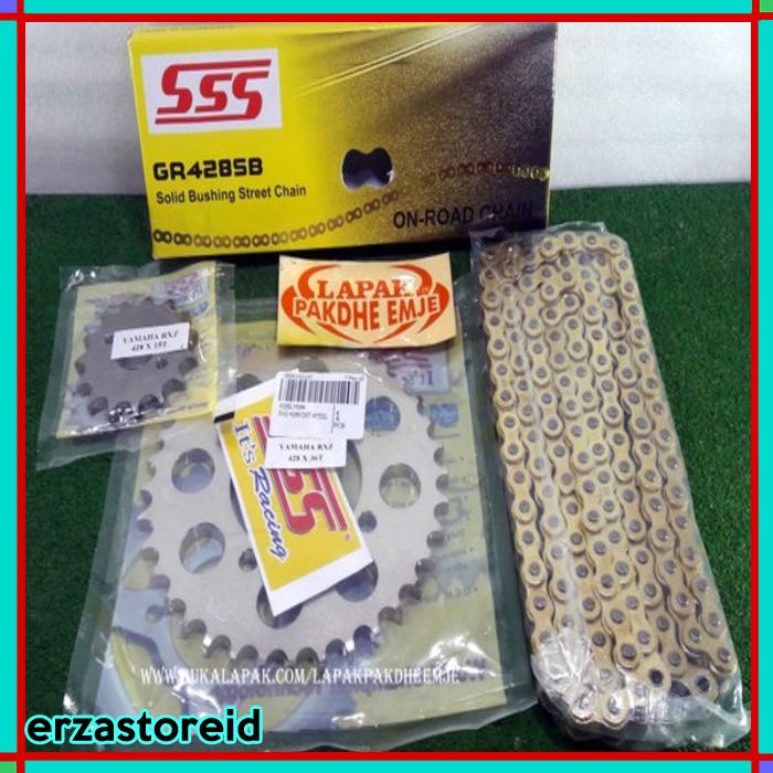 GEAR SET GEARSET SSS  RX KING 428 15 36 RANTE SSS SB GOLD SSS ORIGINAL  UKURAN LAIN SILAHKAN INBOK