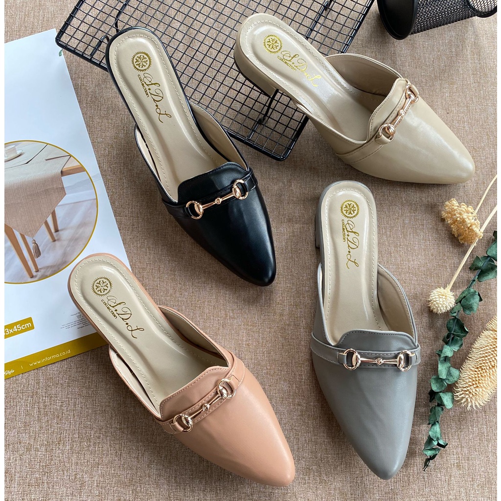 (D-01) SANDAL SEPATU WANITA HEELS 3CM