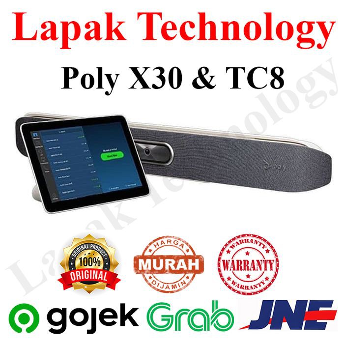 POLY STUDIO X30 WITH POLY TC8 All in one 4K Video Conference ORIGINAL GARANSI RESMI