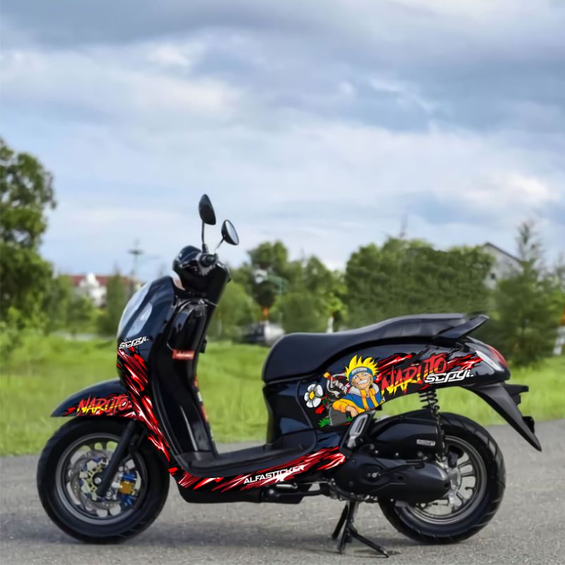 Decal Sticker Variasi Scoopy New Full Body Full Block Variasi Naruto Keren