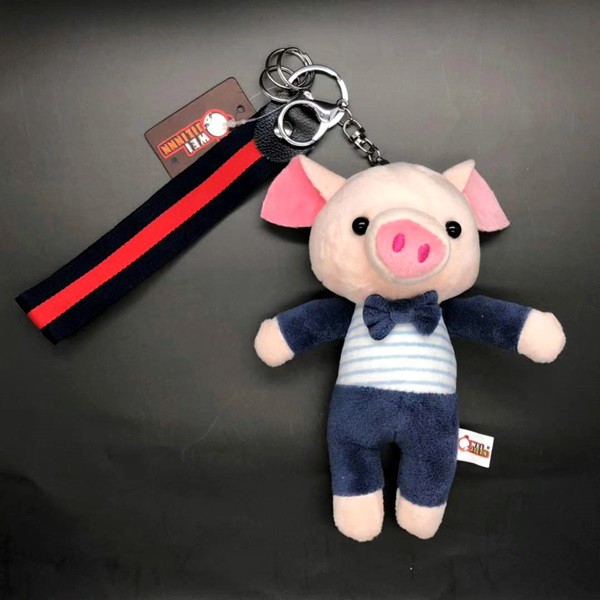 Gantungan Kunci Bludru Boneka Babi Piggy Pig Couple Keychain