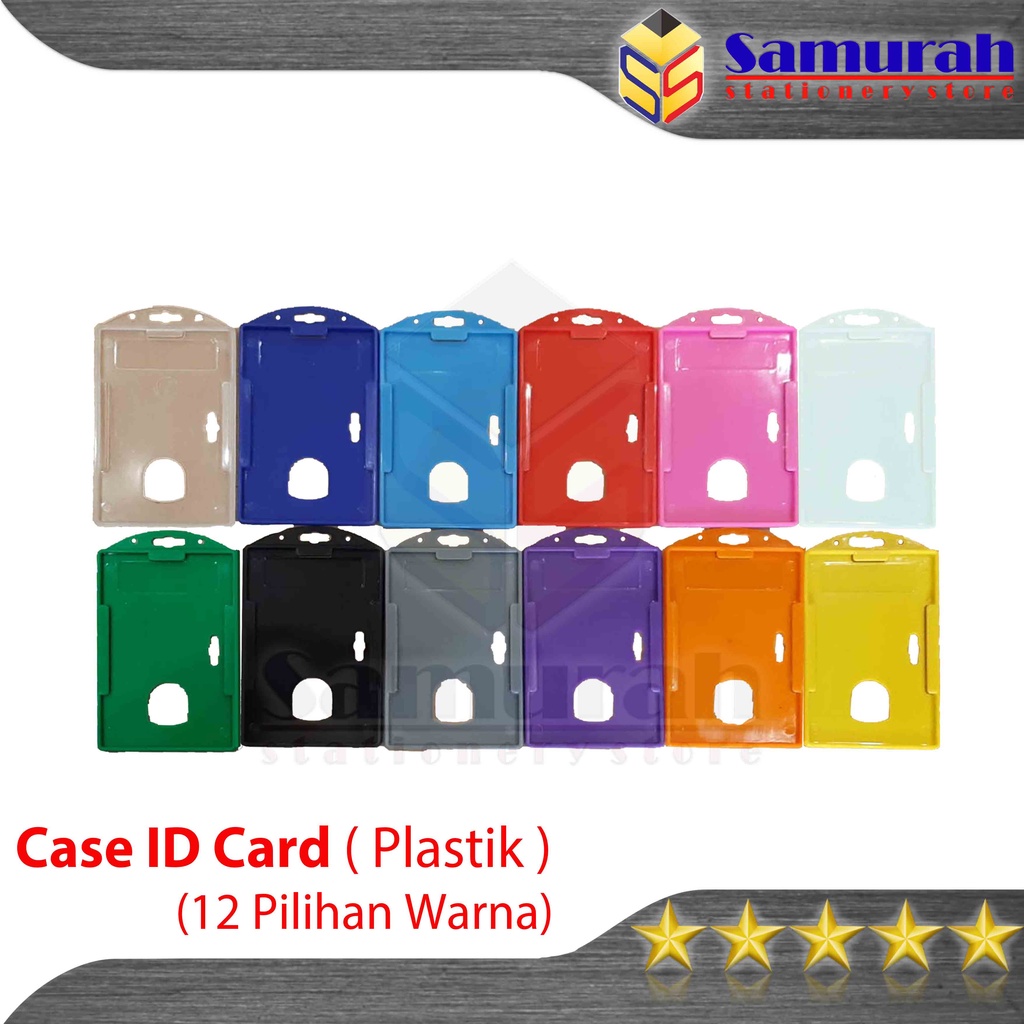 

Hard Case ID Card Holder / Casing Tempat Kartu Nama Anggota - Identitas Ada 12 Warna / Per Pcs / Bening - Biru Tua - Biru Muda - Merah - Pink - Putih - Hijau Tua - Hitam - Abu-Abu - Ungu - Orange - Kuning