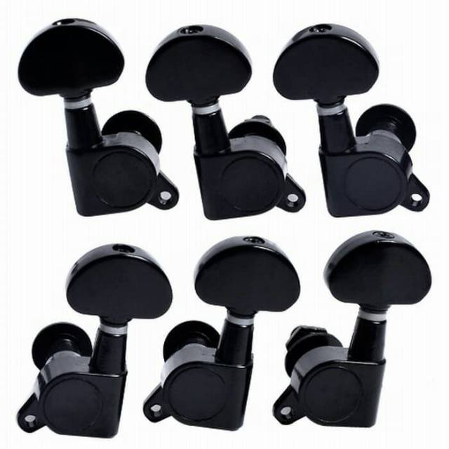 Dryer Puteran Senar Tuning Peg Machine Head Gitar Black / Hitam