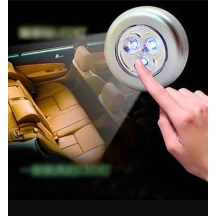 Stick Touch Lamp 1 Pcs Lampu Led Kabin Kolong Dashboard Mobil Darurat Emergency Tempel 3 Mata