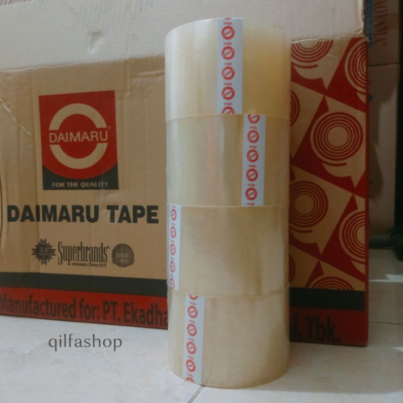 Lakban DAIMARU Bening 72 mm × 100 meter | Isolasi Berkualitas Original Daimaru Tape OPP Tape