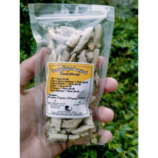 Basreng stick terlaris bumbu bujot daun jeruk 60 - 70-100gram LaelShop-Ayam bawang