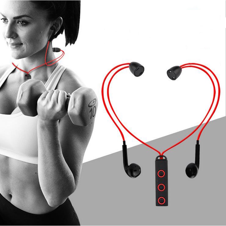 IDN TECH - Earphone Bluetooth V4.1 + EDR Sports dengan Neckband Magnetic