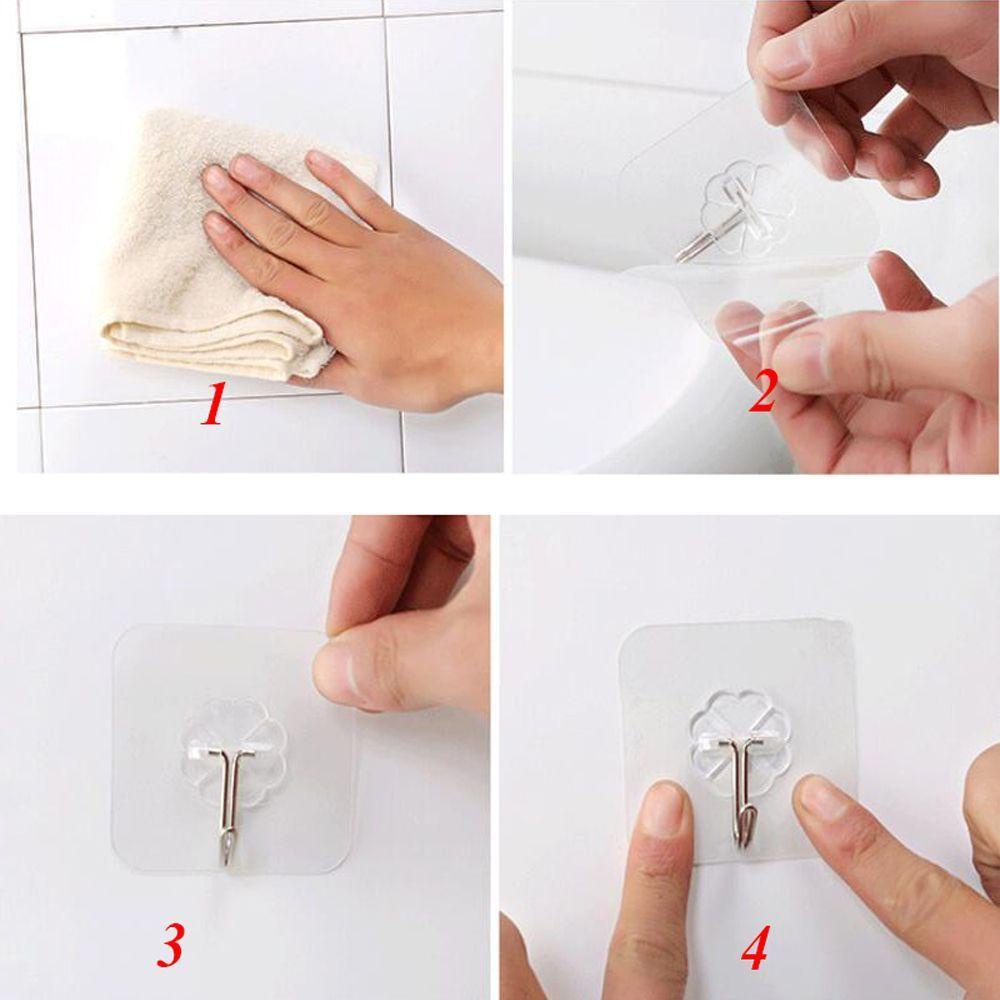 [Elegan] Hook Gantung Baju Kunci Kamar Mandi Penyimpanan Pothook Transparan Gantungan Kait Tempel Di Dinding Seamless Stiker Hook Self Adhesive Pothook