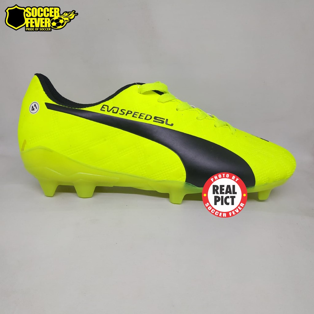 Sepatu Sepak Bola Dewasa Puma Evospeed SL Hijau Stabilo Hitam Terbaru Murah