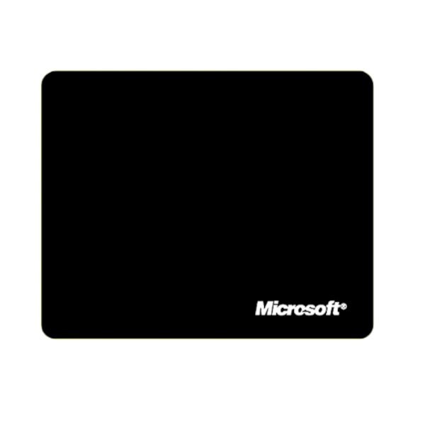 Mouse Pad Logo Logitech &amp; Microsoft / Mousepad Hitam Murah