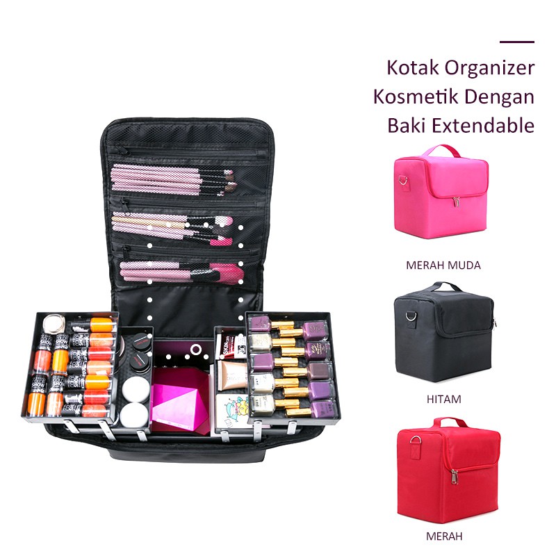 

Herbaay Beauty case /Kotak Kosmetik/Jewelry box /Tas Kosmetik/COD/ WATERPROOF/pouch make up