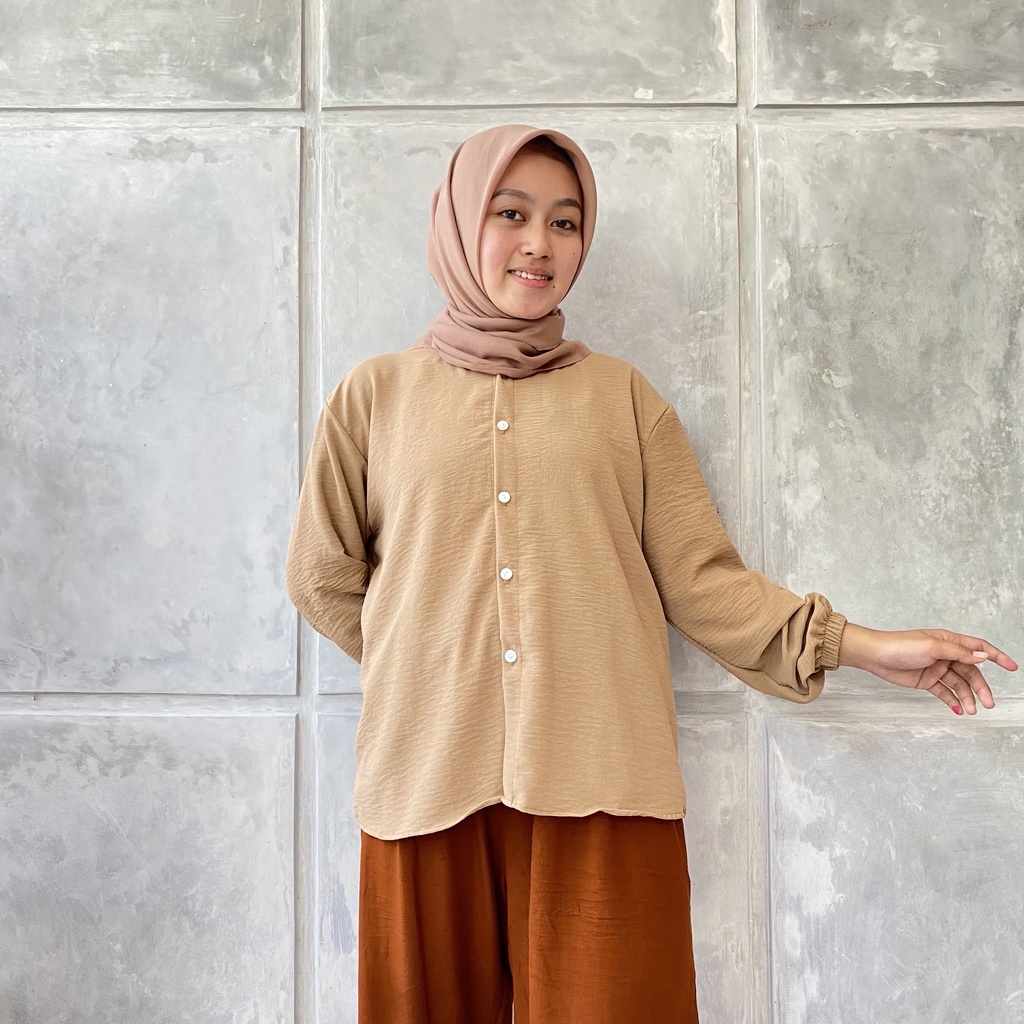 VELLA BLOUSE LD 120 - Blouse Wanita Crinkle Airflow // Model Vella - Blouse airflow