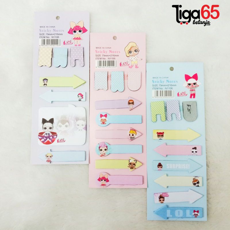 365 Memo Tempel  Sticky Notes Berbentuk Lucu Type N / N869 / N1359