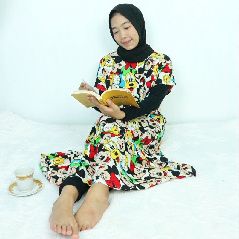 COLOURINAJA Daster jumbo - Daster ruffle - Daster rayon - Daster busui terbaru - Daster premium