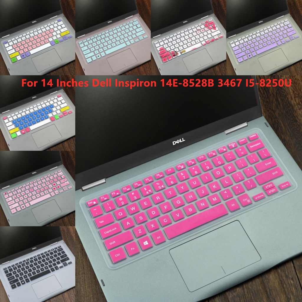 For 14 Inches Dell Inspiron 14E-8528B 3467 I5-8250U Soft Ultra-thin Silicone Laptop Keyboard Cover Protector