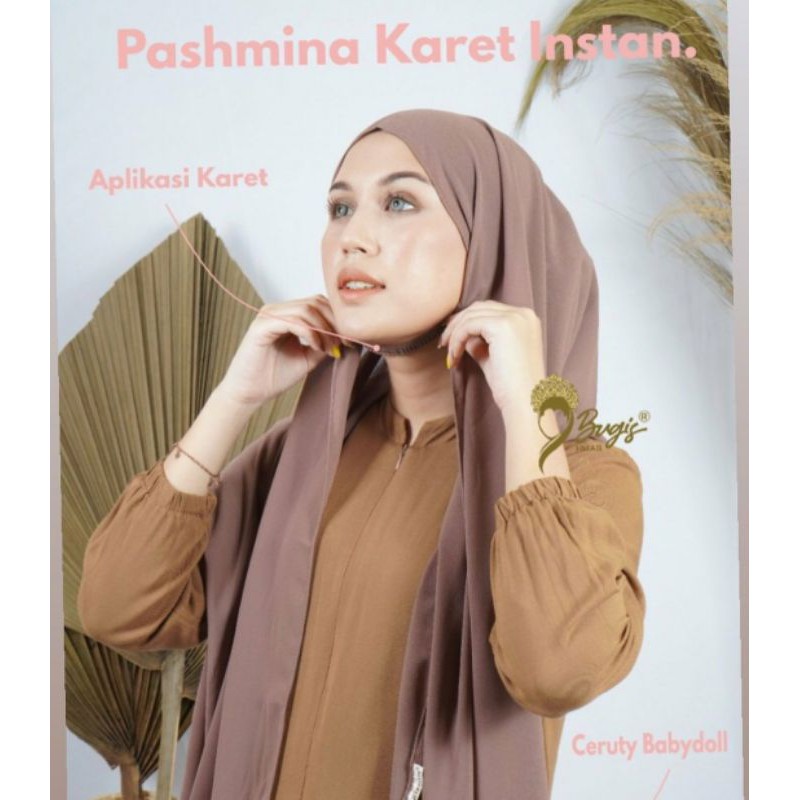 PASMINA CERUTY BABYDOLL DAGU KARET BUGIS HIJAB
