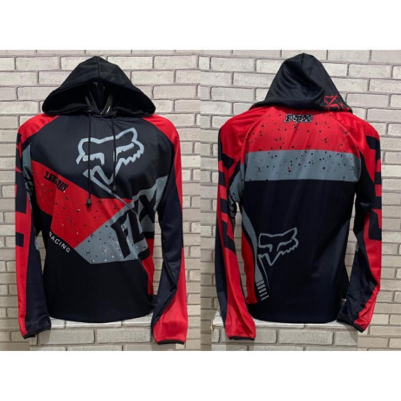 JAKET MOTOR CROSS PRIA HITAM MERAH