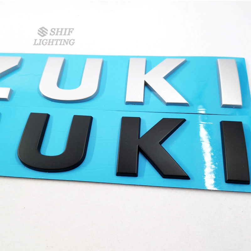 1Pc Stiker Emblem Tulisan SUZUKI Bahan ABS Untuk Kap Bagasi Depan Mobil SUZUKI