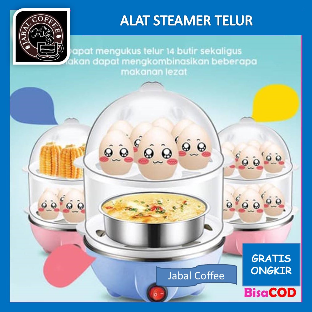 Alat Kukus Telur Ayam / Steamer Telur Electric Egg Cooker Boiler / Alat Elektrik Rebus Telor