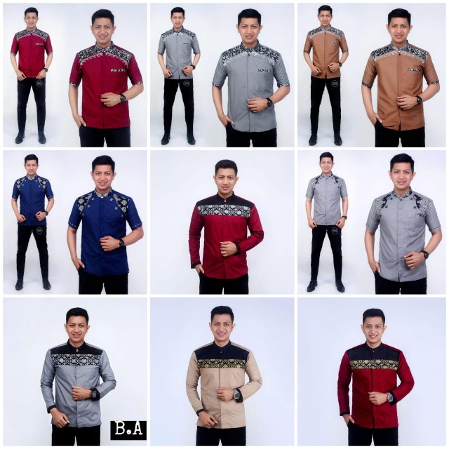 Baju Koko Kombinasi Batik Hem Koko Batik Terbaru